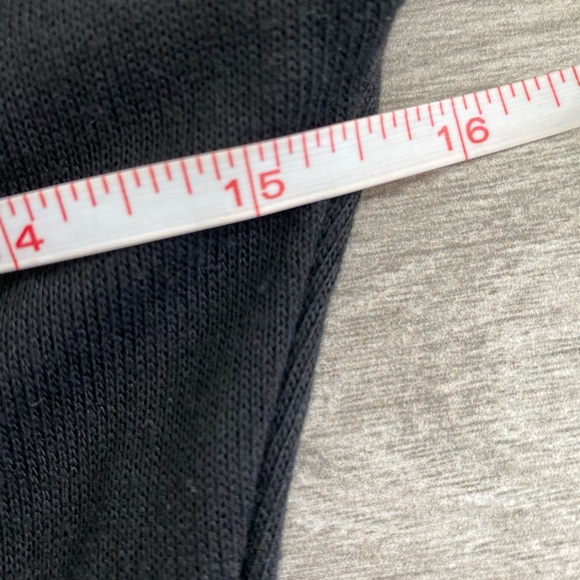 Papaya Black With Gray Stripe Long Sleeves Dress with Belt Size M - Picture 7 of 7